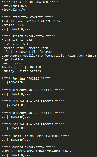 Imagen 4: Resultado del comando SYSINFO